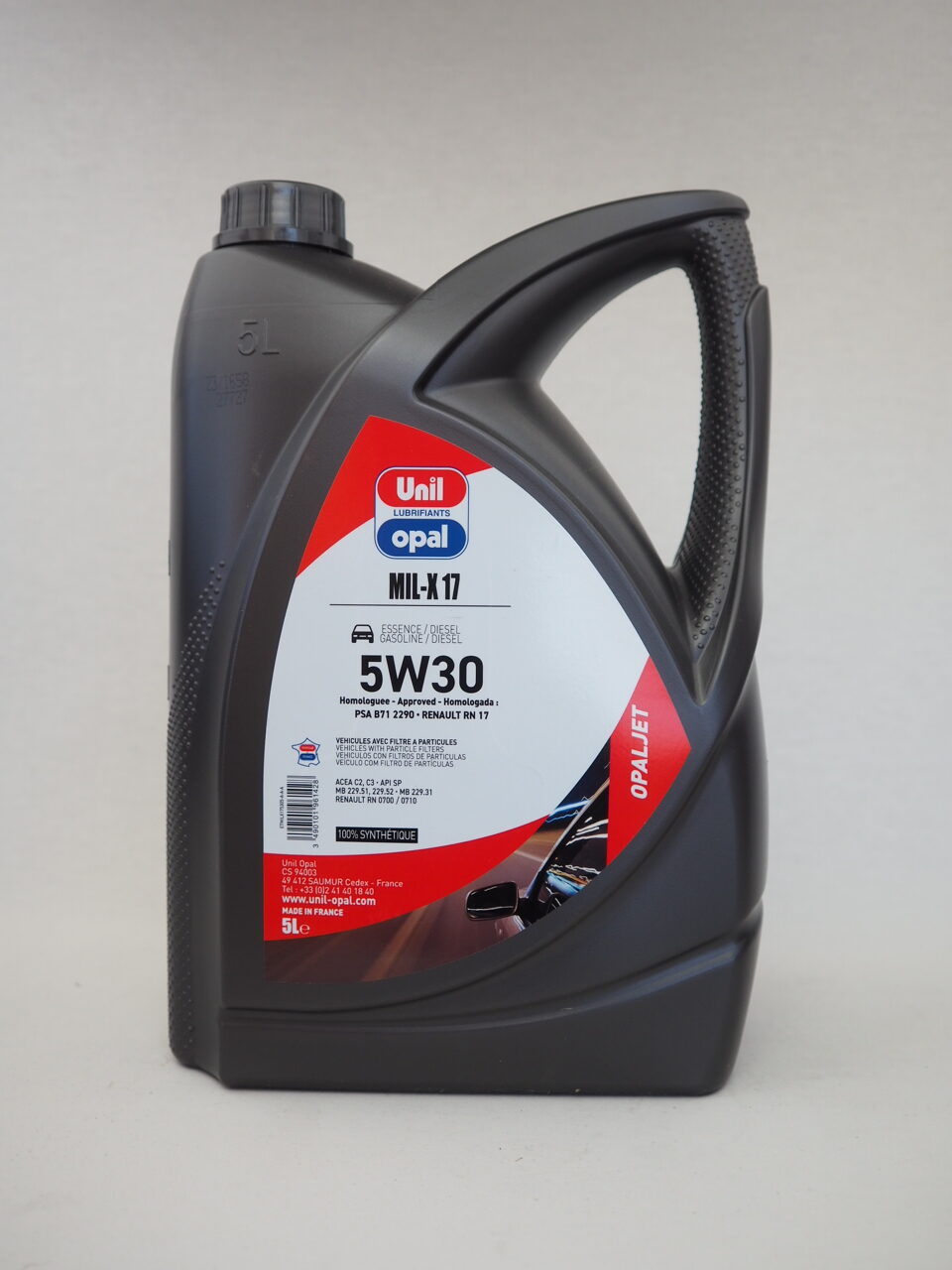 新商品情報】 OPALJET MIL-X17 5W-30 /PSA、ルノー承認 – Unilopal